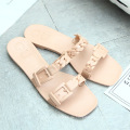 2021 Mode Frauenschuhe Slipper flach lässige Schuhe Frauen Jelly Slide Slipper PVC Sandalen Outdoor Flach zwei Gürtelrutsche Slipper